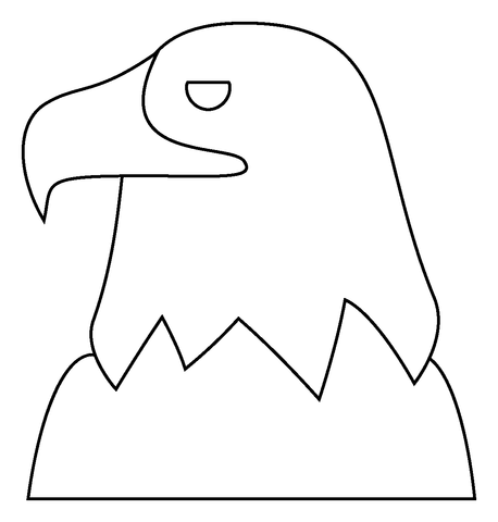 Eagle Face Emoji Coloring Page